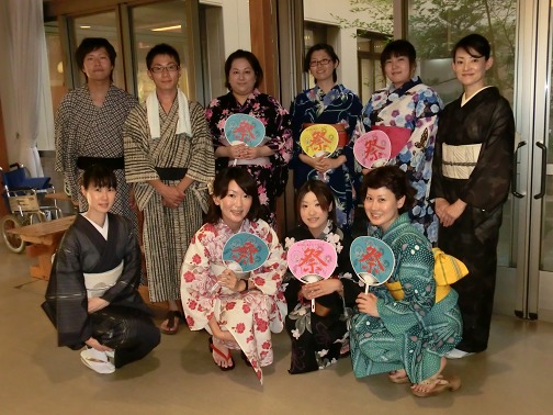 浴衣の着せ付け-旭川荘